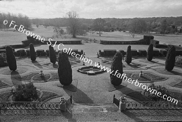 ABBEYLEIX HOUSE GARDEN FROM DE VESCI'S BEDROOM